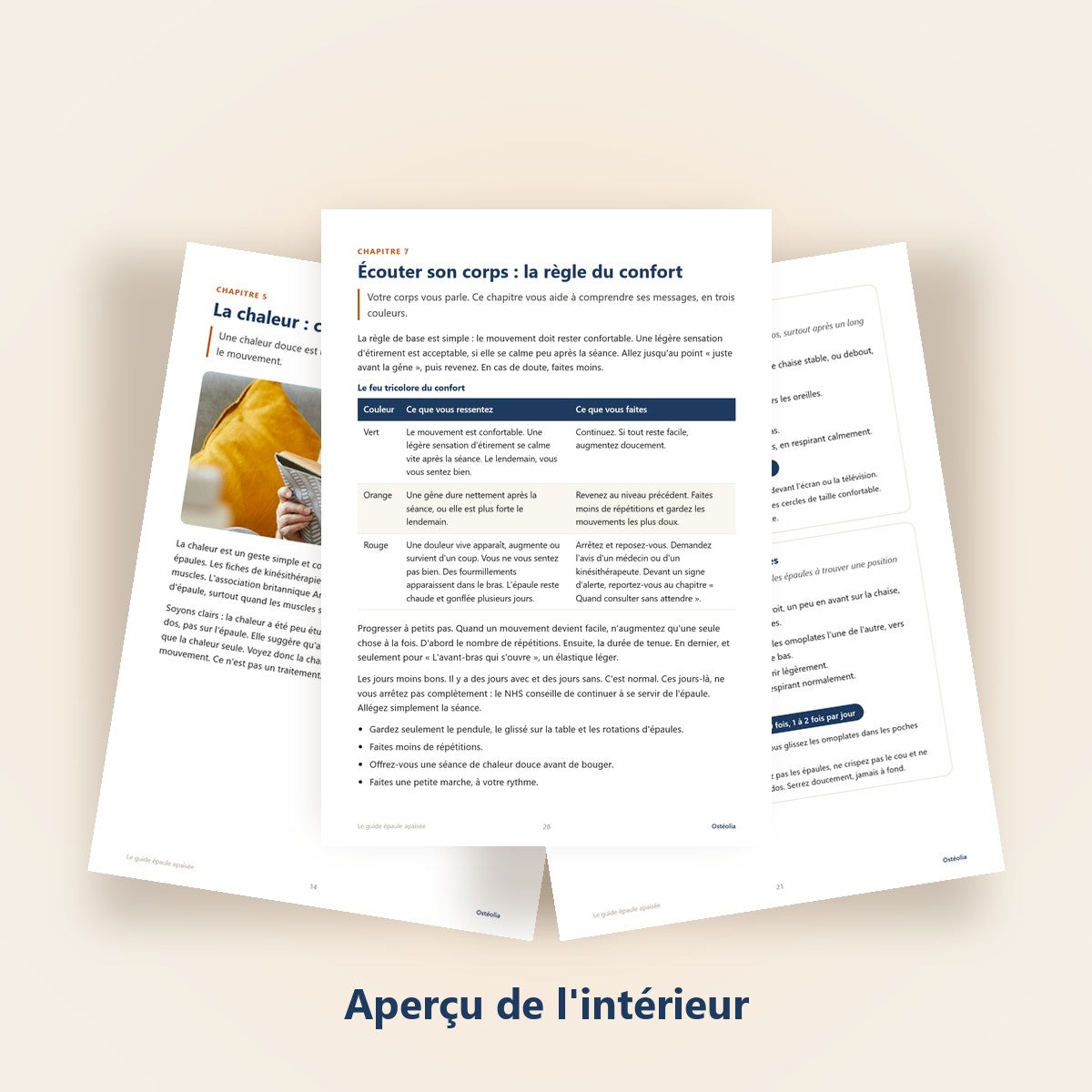 Ebook Le guide épaule apaisée, aperçu des pages intérieures
