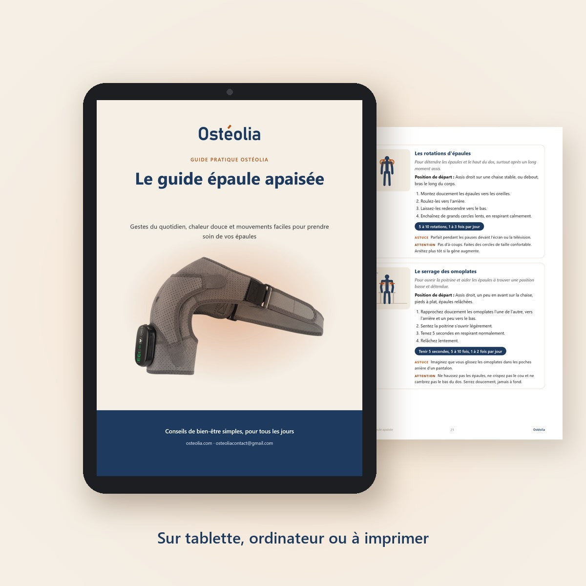 Ebook Le guide épaule apaisée, sur tablette