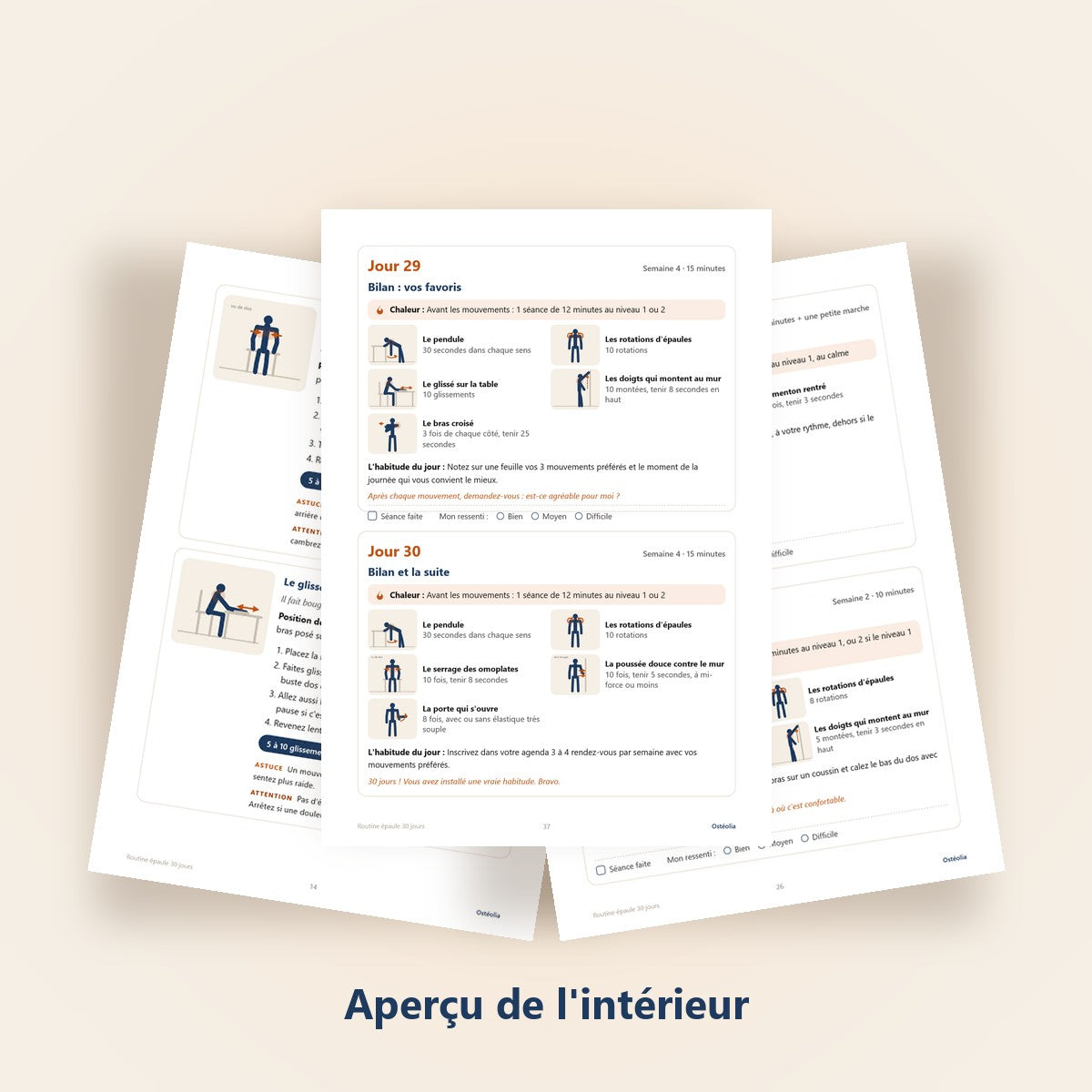 Ebook Routine épaule 30 jours, aperçu des pages intérieures