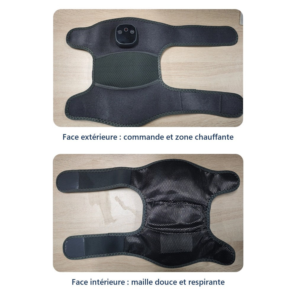 Genouillère à plat : face extérieure et face intérieure