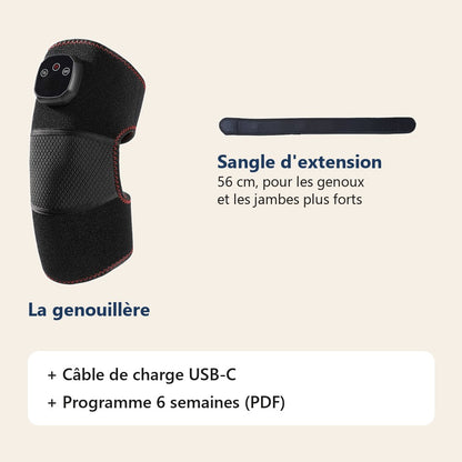 Contenu de la boîte : genouillère, sangle d'extension 56 cm, câble USB-C